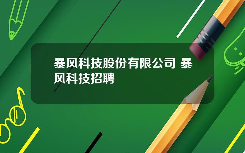 暴风科技股份有限公司 暴风科技招聘